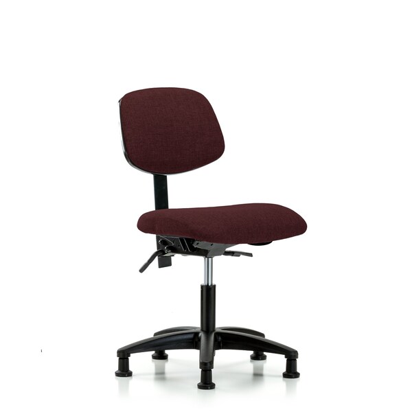 Desk Chair Desk Chair, Fabric, Tilt Glides, Bur, No Arms, 19" to 24" Height, Fabric, Burgundy