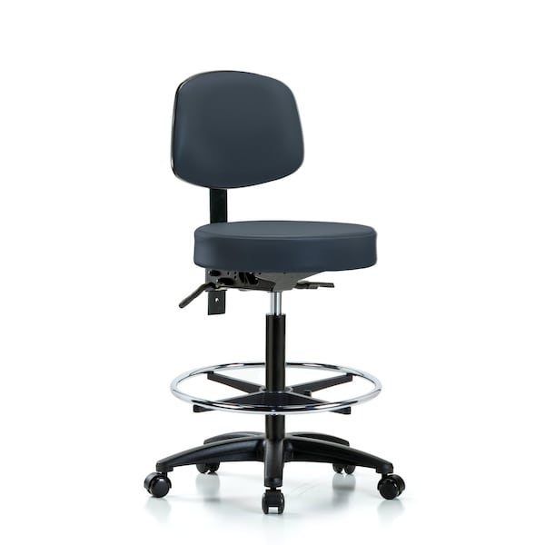 Bench Stool, Hi, Vin, Bk, Tilt, CF, Cast, Nav