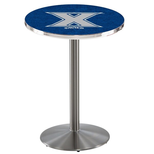 42" Stainless Steel Xavier Pub Table, 36" dia. Top