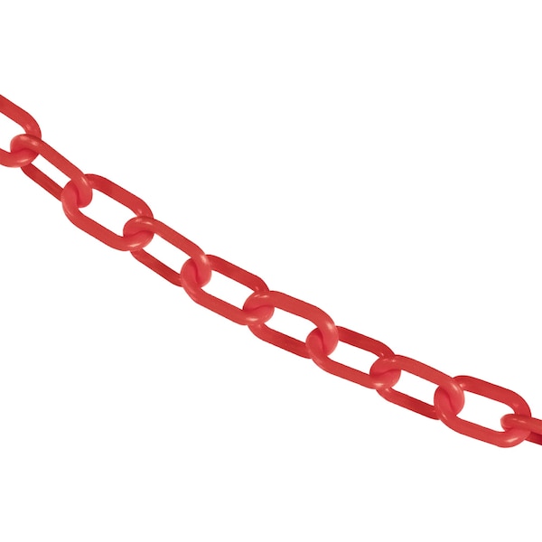 1" x 50' Red Plastic Safety Chain