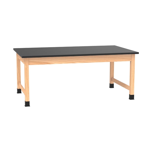 Plain Apron Table Table, Red Oak