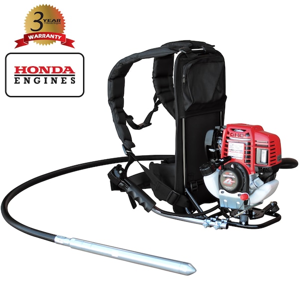 Concrete Vibrator1.6HP Hondaw/10ft FlexShaftCableWhipBackpack 12000VPM
