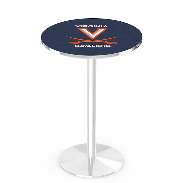 42" Chrome Virginia Pub Table, 36" dia. Top