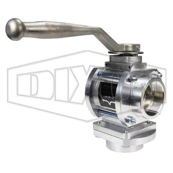 Mann-Tek by 2-WayBV300 2-Way Ball Valve, 3 in Nominal, FNPT End Style, Aluminum Body, Full Port, FPM