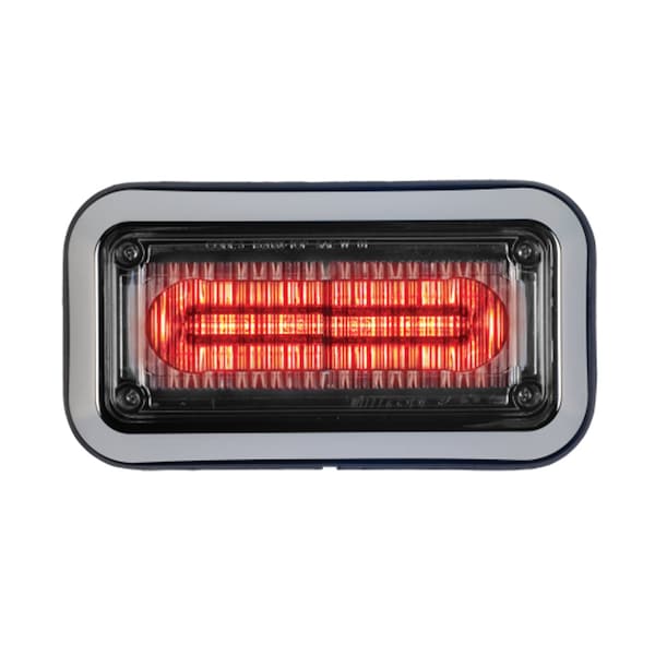 LED PrizmIi With Bezel, Red, 3"X7"