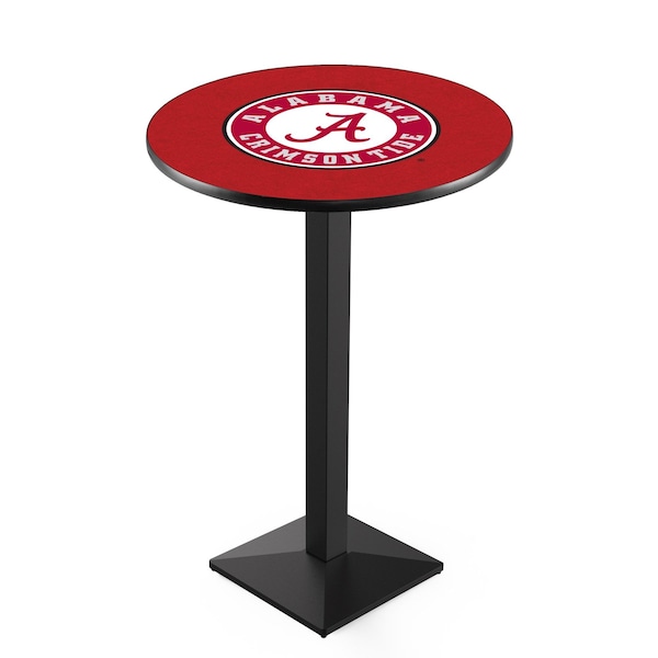 42" Blk Wrinkle Alabama Pub Table, 36" dia. Top