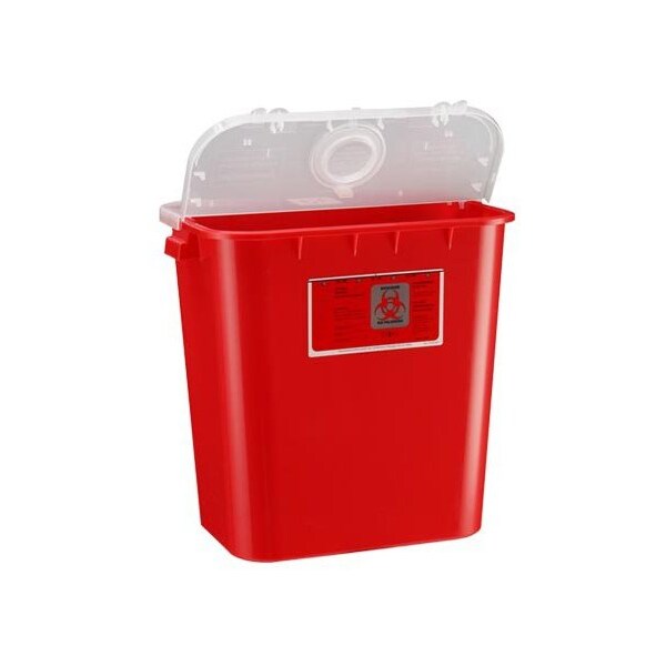 Sharps Container, 8gal, Red, 10/PK