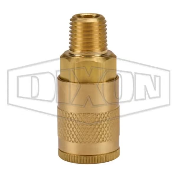 Tru-Flate Air Chief Automotive Male Quick Connect Coupler, 1/8-27 Nominal, 300 psi Pressure, Brass,
