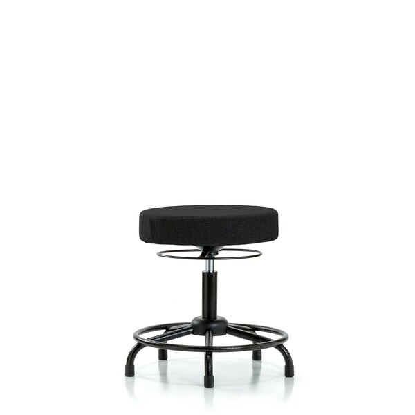 Desk Stool, Fabric, RT, Glides, Blk