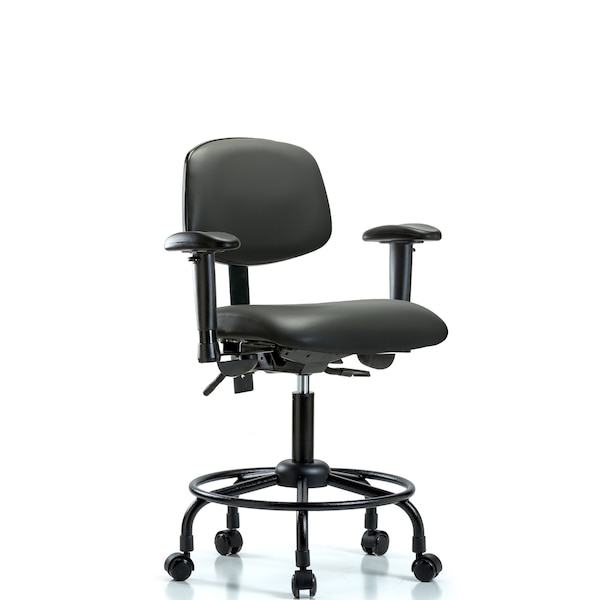 Vinyl Chair, Vinyl, Adjustable Arms