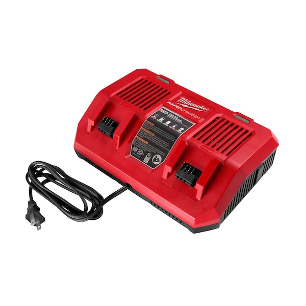 Battery Charger, 120V AC, (2) 18V