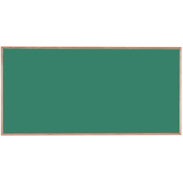Composition Chalkboard Solid Oak Wood Frame 48"x96" Green
