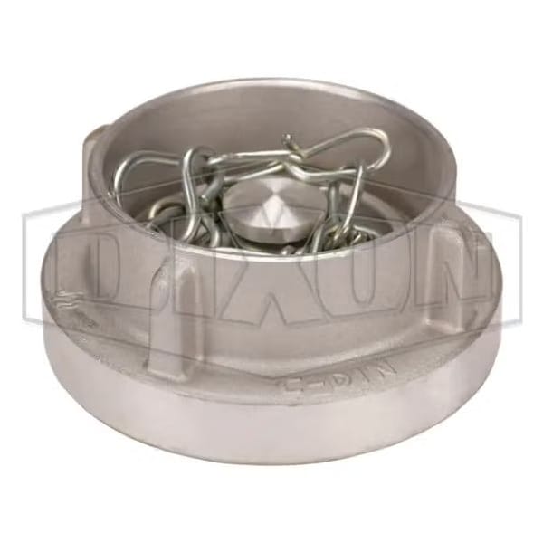 The Right Connection Fire Hose Cap with Cable, 2 in Nominal, Storz End Style, Forged Aluminum, Domes