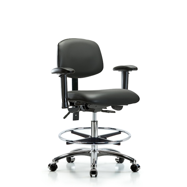 Vinyl Chair, Vinyl, Adjustable Arms