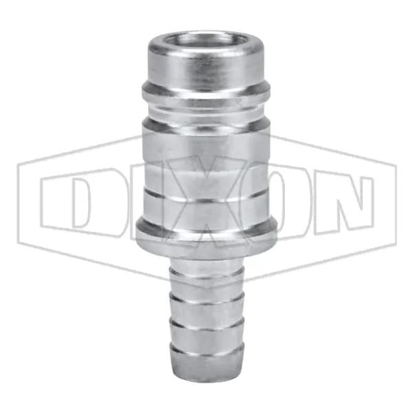DF Series Industrial Interchange Pneumatic Nipple, 1/2 in Nominal, Quick-Connect x Standard Hose Bar