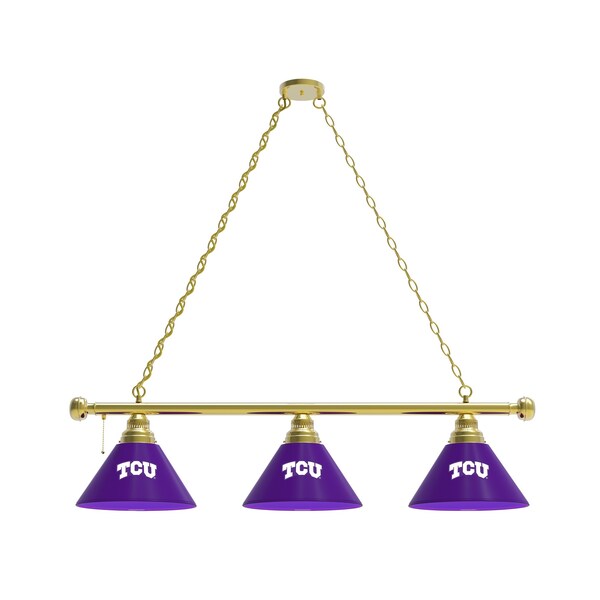 TCU 3 Shade Billiard Light, Brass Fixture