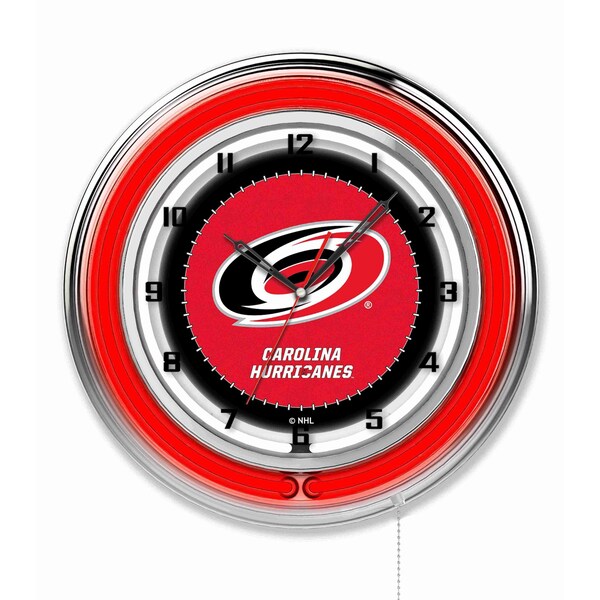 Carolina Hurricanes Double Neon 19" Clock, NHL
