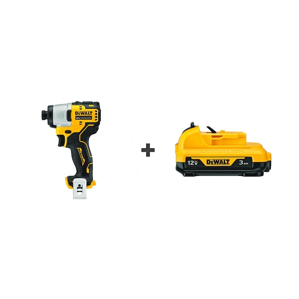Impact Driver, Pistol Grip, 12VDCW/Battery