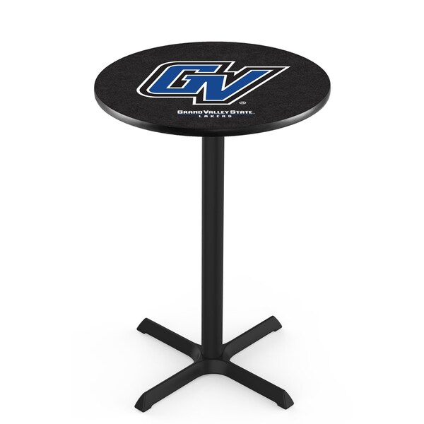 42" Blk Wrinkle Grand Valley State Pub Table, 36" dia. Top