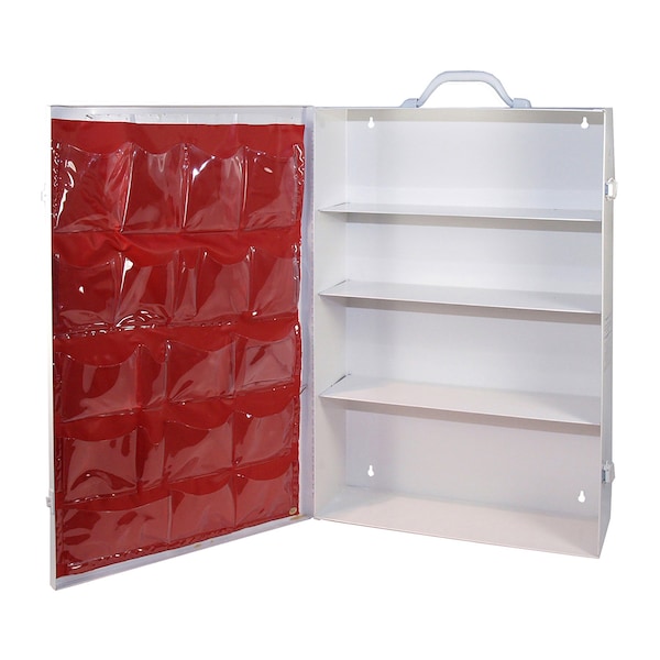Empty 4 Shelf First Aid Cabinet, Metal