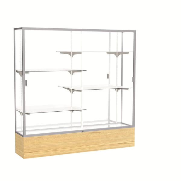 Floor Display Case 72x72x16, Mirror, Satin