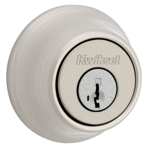 Deadbolt, SmartKey Key, Metal, Satin Nickel, 238 to 234 in Backset, K3 Keyway