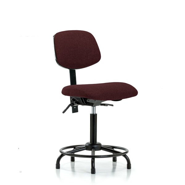 Chair, Fab, Med Bench, RT Tilt Glides, Bur, No Arms, 22" to 29" Height, Burgundy