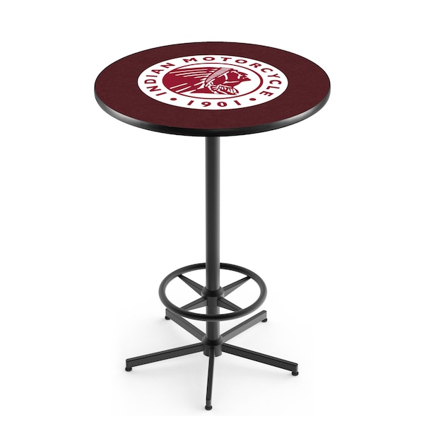 42" Black Indian Motorcycle Pub Table