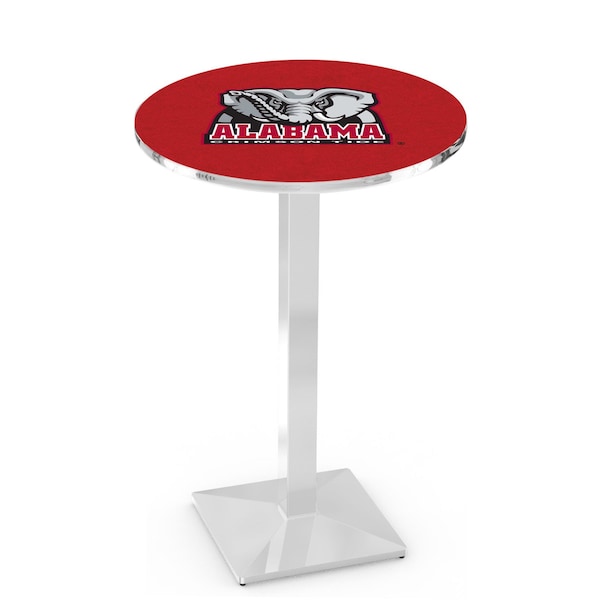 42" Chrome Alabama Pub Table, 36" dia. Top