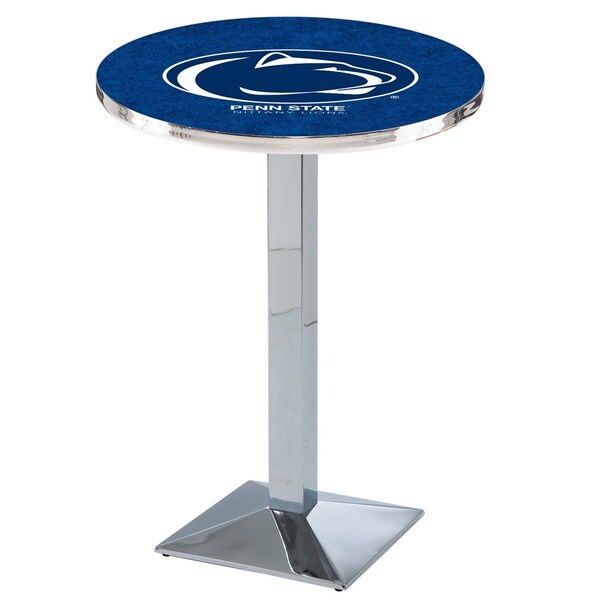 42" Chrome Penn State Pub Table, 36" dia. Top