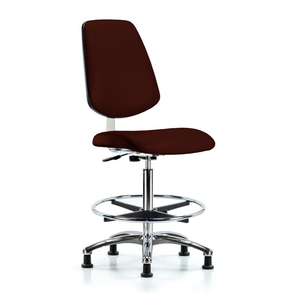 Clean Room Chair 26" to 35-1/2" Height, Vinyl, Burgundy