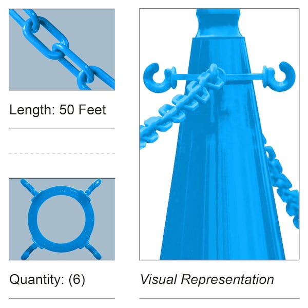 Sky Blue Cone Chain Connector Kit