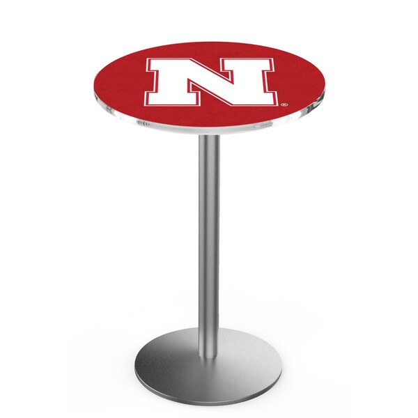 42" Stainless Steel Nebraska Pub Table, 36" dia. Top