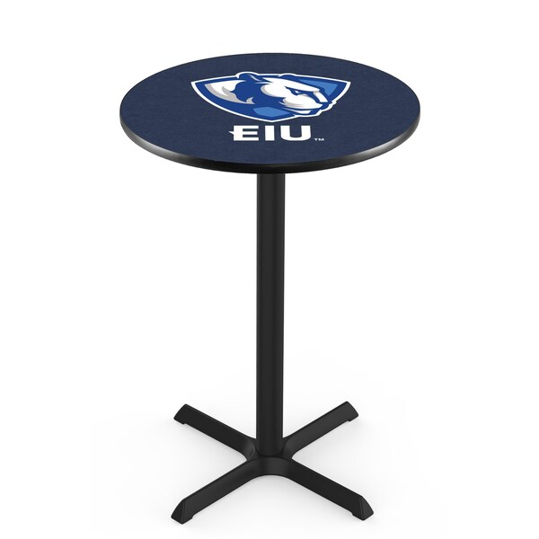 42" Blk Wrinkle Eastern Illinois Pub Table, 36" dia. Top