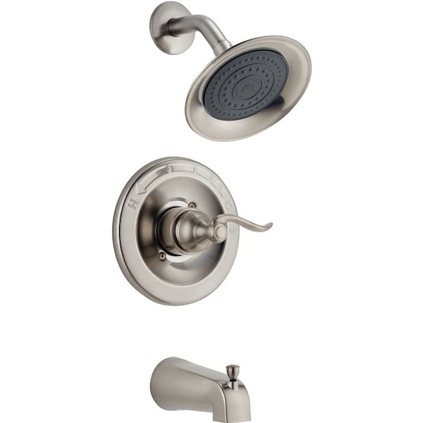 DELTA Windemere 144996-BN Tub and Shower, Brass, Brushed Nickel