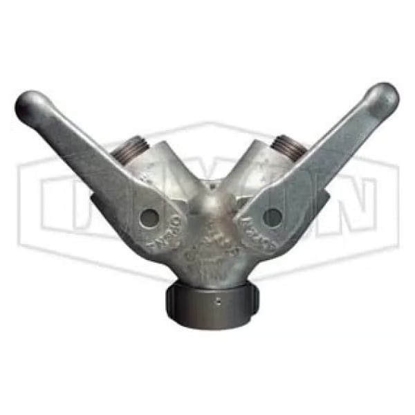 Ball Wye Valve, 1-1/2 in Nominal, Female NH NST x Male NH NST End Style, Aluminum Body