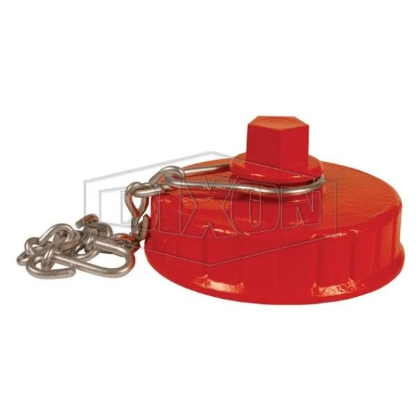 The Right Connection Hydrant Cap with Chain and Ring, 4-1/2 in, FNST, Iron, Domestic
