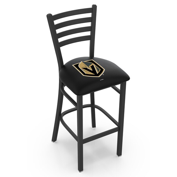 25" Blk Wrinkle Vegas Golden Knights Station Counter Stool, Ladder Back
