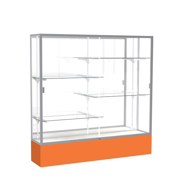 Spirit Floor Display Case 72x72x16, Mirror, Satin