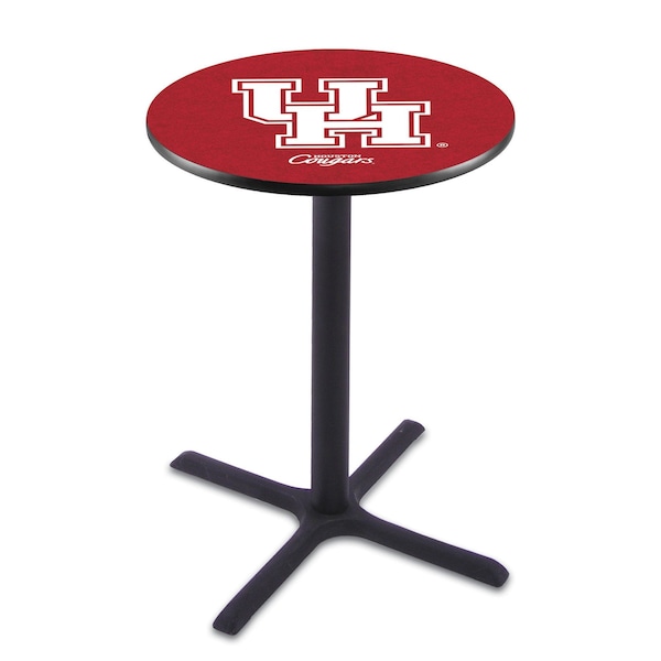 42" Blk Wrinkle Houston Pub Table, 36" dia. Top
