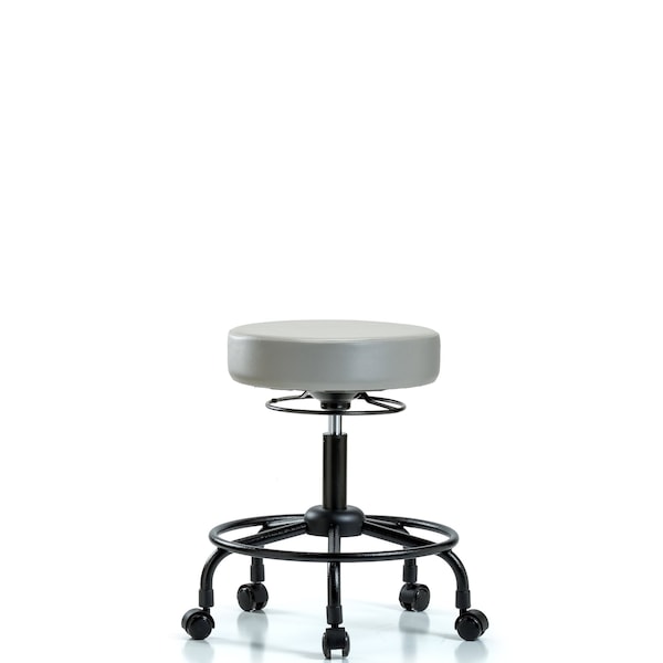 Desk Stool, Vinyl, RT, Casters, Dov
