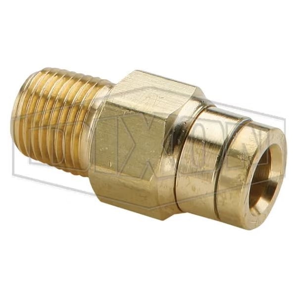 Legris by  Push-In Straight Connector, 3/8 x 1/4 in Nominal, MNPT x Tube, 250 psi Pressure, Brass, D