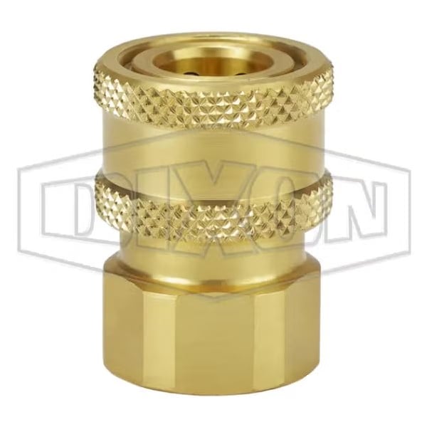 BRASS 1/4 in H-COUPLER, 1/4 in BSPP
