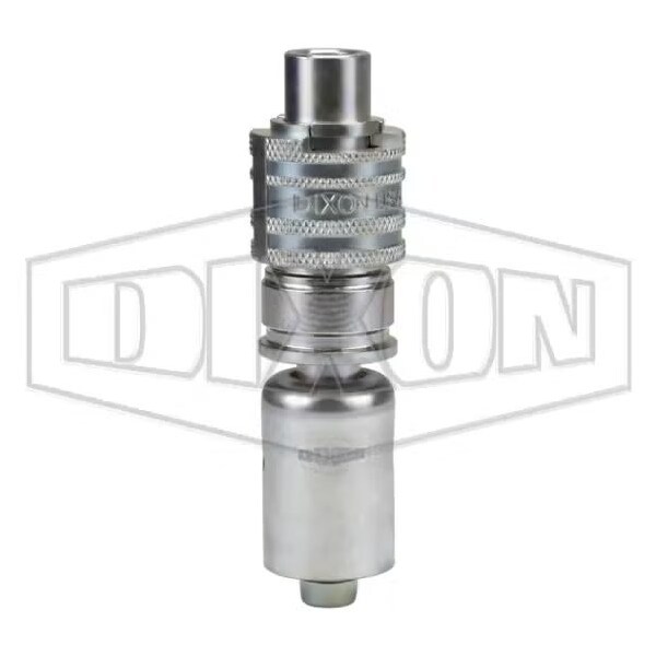 Dix-Lock N Series Bowes Interchange Quick Disconnect Coupler with Male Head Ferrule, 1/2 in Nominal