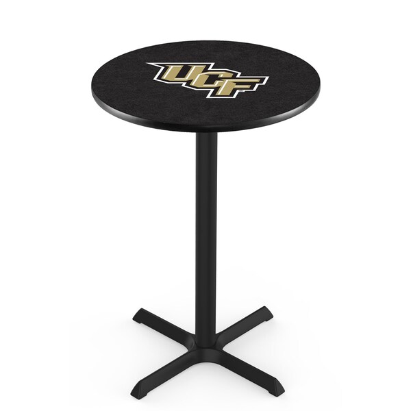 42" Blk Wrinkle Central Florida Pub Table, 36" dia. Top