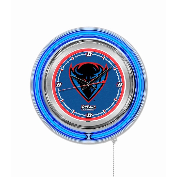 DePaul University Double Neon 15" Clock