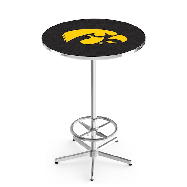 42" Chrome Iowa Pub Table, 36" dia. Top