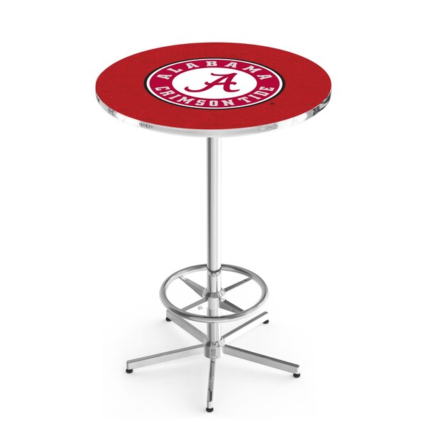 42" Chrome Alabama Pub Table, 36" dia. Top