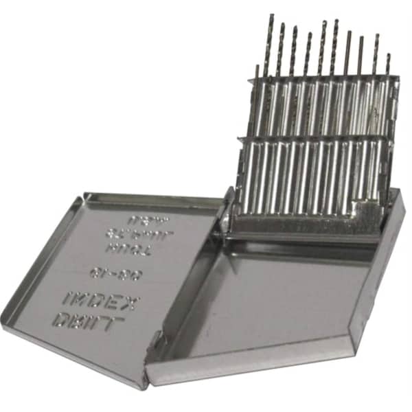 20 Piece HSS Black Oxide Jobber Length Drill Bit Set, D/AN, No 61 - No 80