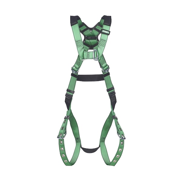 V-FORM(TM) Safety Harness Fall Protection Harness, XL, 400 lb, Quick-Connect Chest/ Back D-Ring